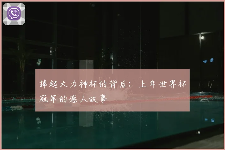 捧起大力神杯的背后：上年世界杯冠军的感人故事